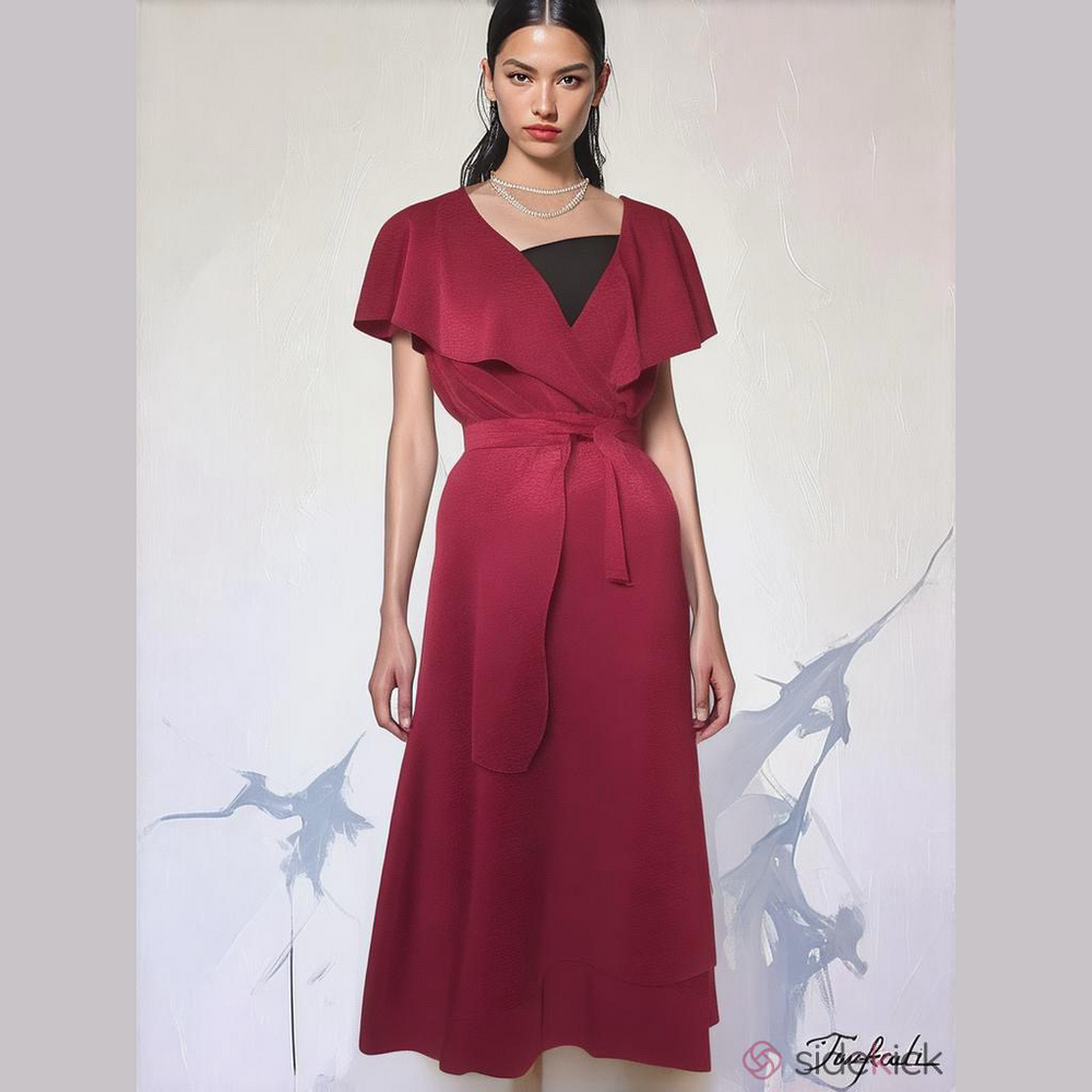DKNY Wrap Dress in a beautiful raspberry color - NWT - Picture 6 of 6